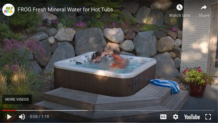 Video: Discover Fresh Mineral Water® for Hot Tubs Video placeholder for Fresh Mineral Water® for Hot Tubs showing a clean, inviting spa environment.