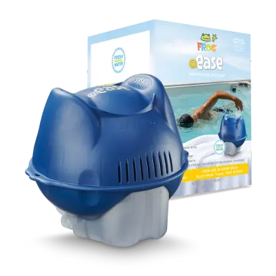 Image of FROG @ease for Swim Spas in front of its packaged box