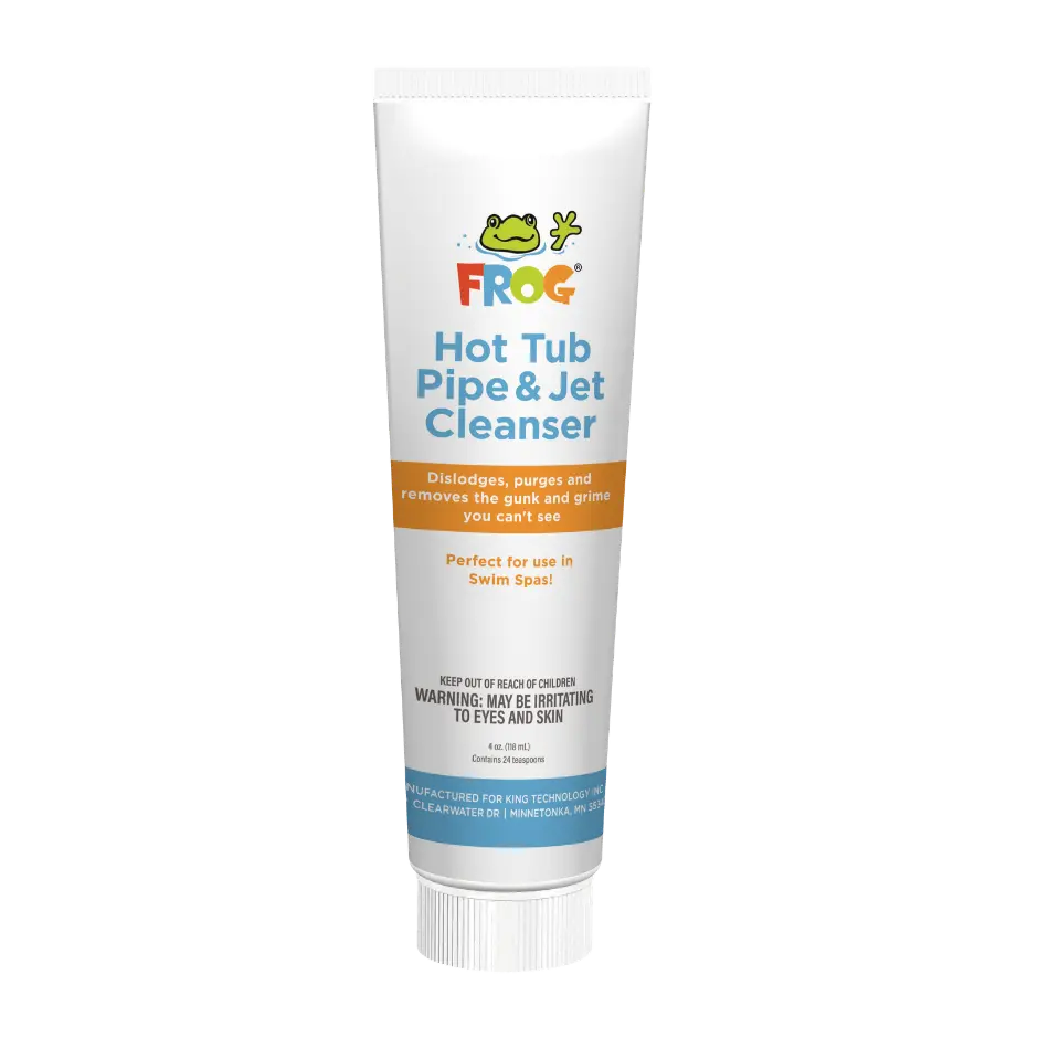 Image of FROG Hot Tub Pipe & Jet Cleanser white tube with a transparent background