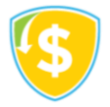 Satisfaction Guarantee Favicon — Shield with Money Sign Satisfaction Guarantee shield icon with money sign — favicon representing risk-free purchase.