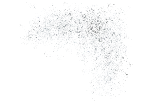 Dust particles float through the air. Image has a transparent background and only the particles are shown.