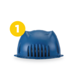 FROG @ease Mineral Cartridge, item number one in the bundle, shown in blue on a white background